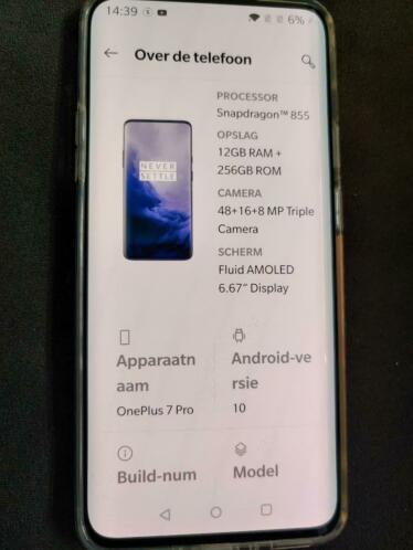 Oneplus 7 pro 12 gb ram 256 gb rom inruil of bieden