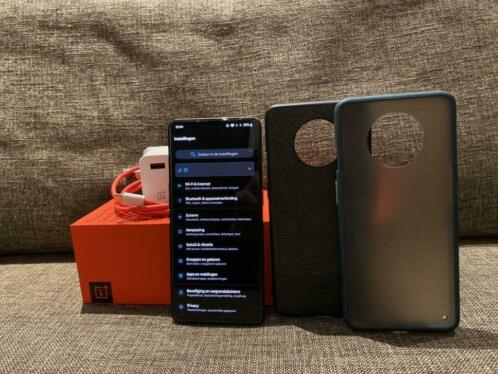 OnePlus 7T Zilver 128GB met alle toebehoren