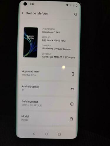Oneplus 8 pro 8gb ram 128 GB rom