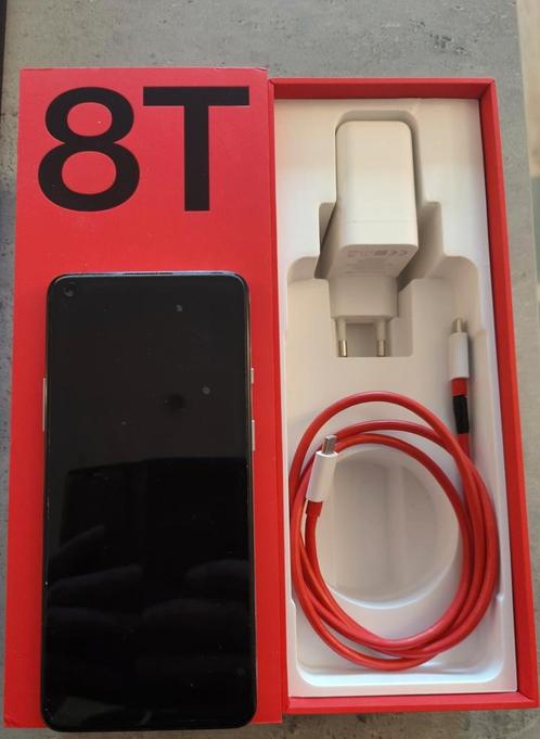 OnePlus 8T 128GB met leren flip-cover