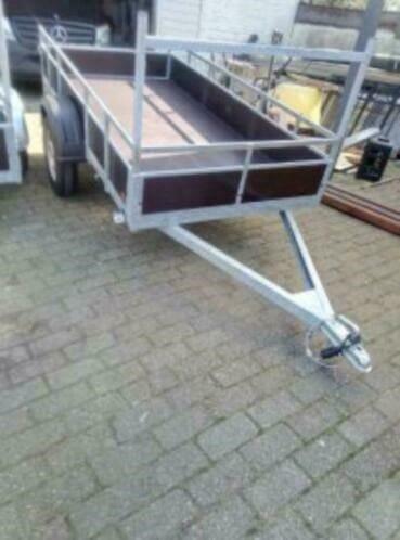 Ongeremde aanhanger bakwagen 257 x 130 cm gratis pakket