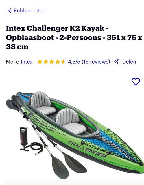 Opblaasbare kano 2 personen Challenger K2