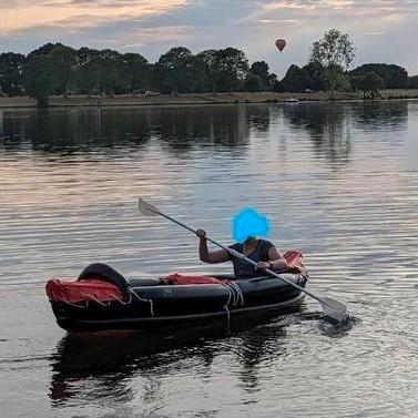 Opblaasbare kano voor twee personen