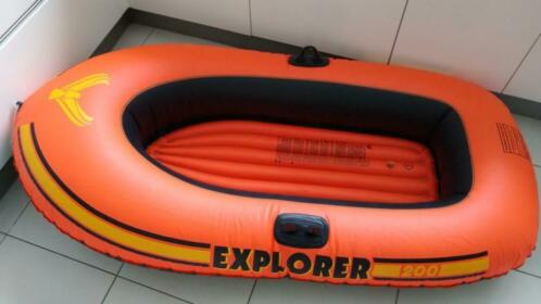 Opblaasbare rubberboot (2 pers)  roeispanen  GRATIS peddel