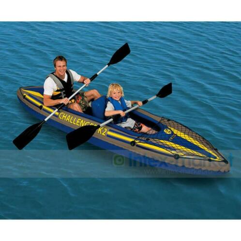 Opblaasbare tweepersoons kayak Intex Challenger 2 compleet