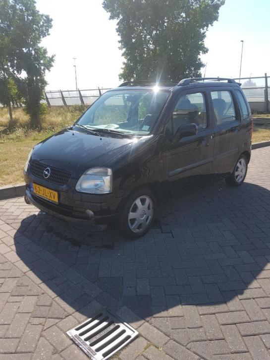 Opel Agila 1.2 I 16V 2002 Zwart met Airco Apk sept 2018