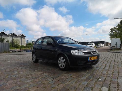 Opel Corsa 1.2 16V 3D 2002 Zwart Nieuwe APKamp airco