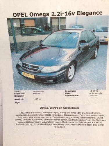 Opel Omega 2.2 I 16V SDN 2000 Grijs
