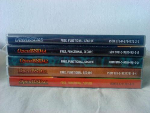 OpenBSD Vijf official 3 CD sets