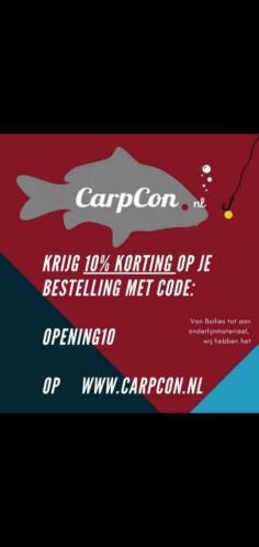 Opening CarpCon 10 korting op ALLES kortingscode OPENING10