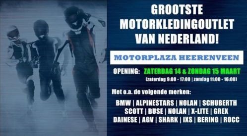 Opening motorkleding outlet Heerenveen 14 amp 15 Maart