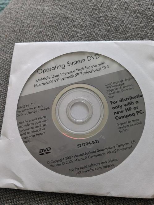 Operation System DVD Microsoft Windows XP Professional SP3
