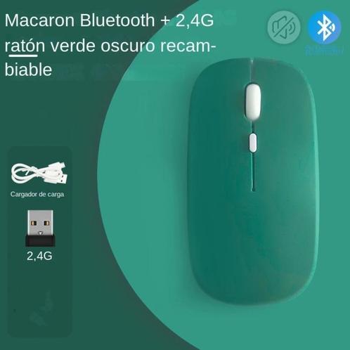 Oplaadbare draadloze Bluetooth-muis 2.4G USB-muizen voor And