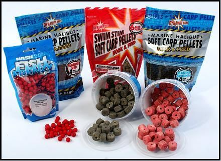 OPOP Dynamite Baits pellets, Nash mini boilies en Nash chai