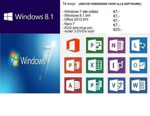 OPOP Software Windows 7 8 10, office 2013 GRATIS VERZENDEN