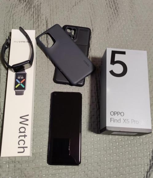 OPPO Find X5 Pro 256GB Glaze Black  smartwatch en 2 hoesjes
