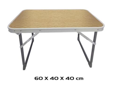 Opvouwbare Campingtafel  Vouwtafel - 60x40x40cm  Bruin