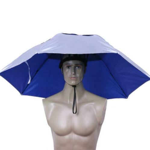 Opvouwbare Hoofd Paraplu Hoed Anti-Regen Anti-Uv Outdoor