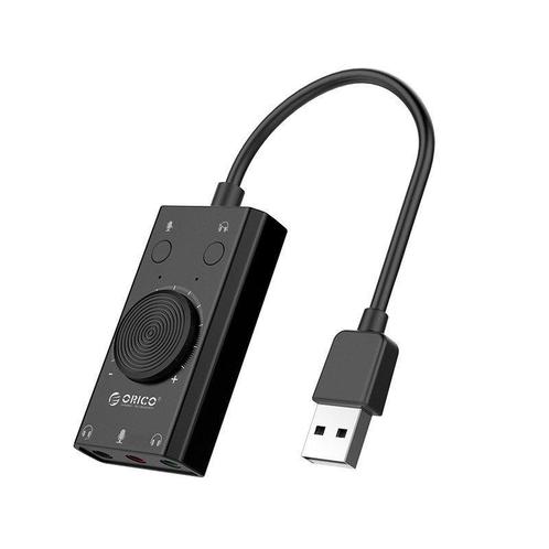 Orico Multifunctionele USB 2.0 Externe Geluidskaart, 10cm