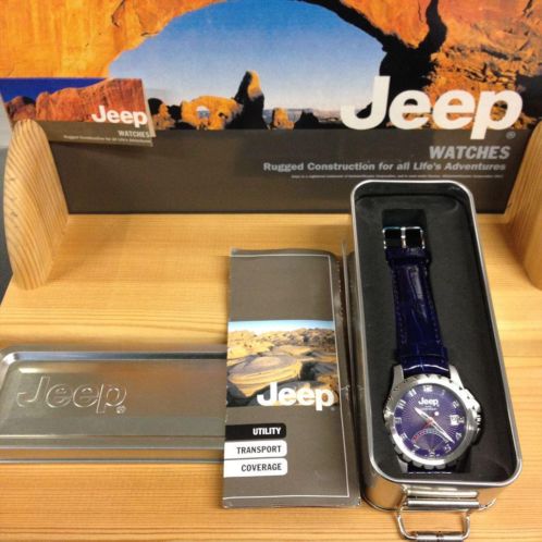 Origineel Jeep Watch  Horloge Blauw bandje  achterblad