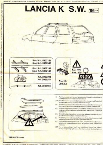 originele dakdragers voor Lancia kappa SW