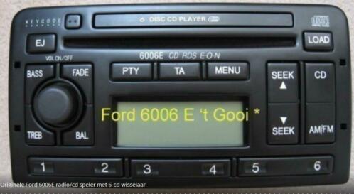 Originele Ford 6006E radiocd speler met 6-cd wisselaar