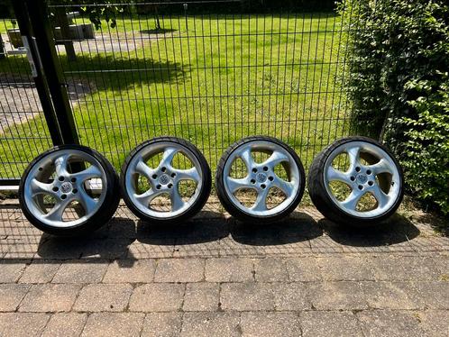 Originele Porsche turbo velgen met adapters 5x100  5x130