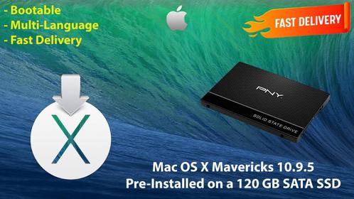 OS X Mavericks 10.9.5 VoorGenstalleerd op PNY SSD van 120GB
