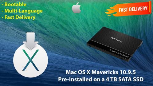 OS X Mavericks 10.9.5 VoorGenstalleerd op PNY SSD van 4 TB
