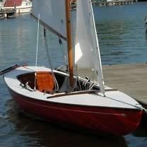 Oslojol klassieke open zeilboot  trailer