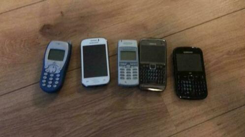Oude mobiele telefoons oa Nokia Samsung