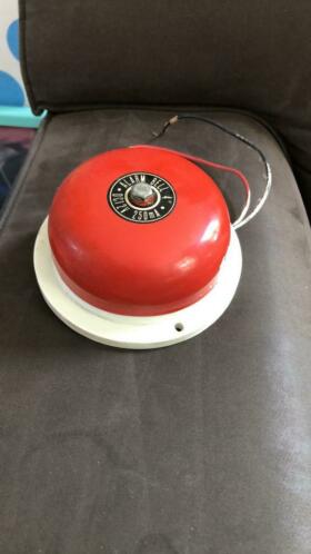 Oude rode alarmbel vintage