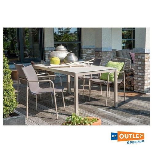 Outlet 4 Seasons 6-persoons Atrium tuinset taupe met Rivoli