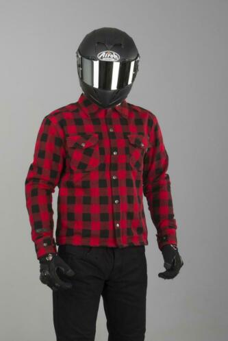 Overhemd Richa Lumber Rood-Zwart (Motorjassen, Motorkleding)