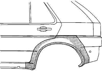 OVERSIZEDEEL Wielrand 4D L NISSAN SUNNY III, SUNNY III Hatc