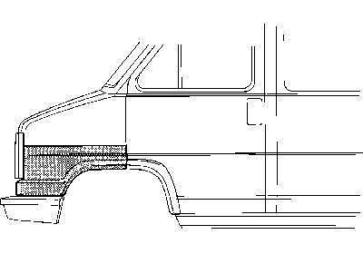 OVERSIZEDEEL Wielrand voor L vanaf 1991- CITROEN C25 Box, C2