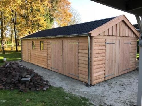 PAK DE AANBIEDING 4.50 x 9.00 Houten douglas solide schuur