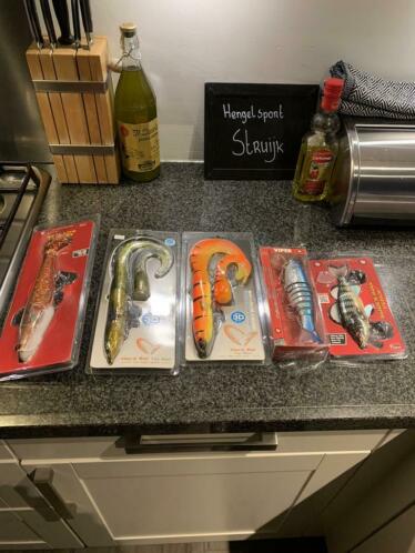 pakket met 5 x groot kunstaas 