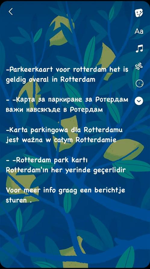 Parkeerkaart voor heel Rotterdam 