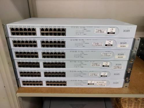 Partij 6x 3Com SuperStack3 4400SE 24x 10100,  3C17206