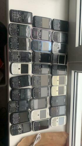 Partij blackberry  telefoon met toetsenbord.