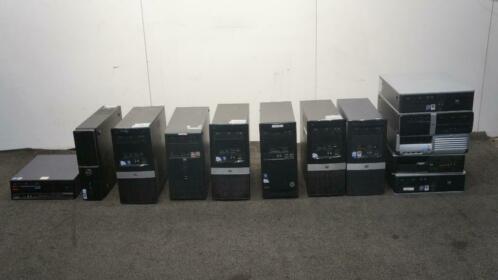 Partij computers, 13 computers en 49 schermen  HP en dell 