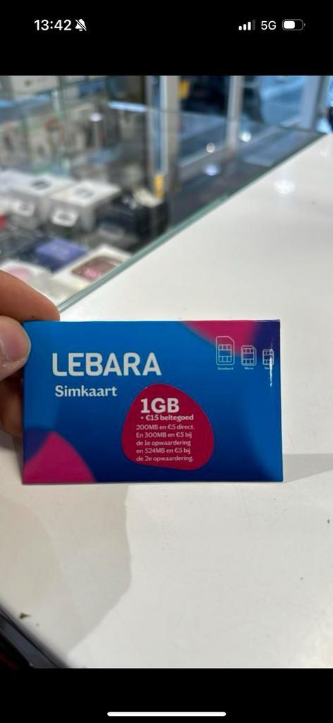 Partij Lebara simkaarten 284 stuks 1GB en 15