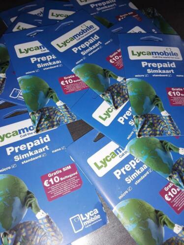 Partij Lycamobile Simkaarten 100 stuks