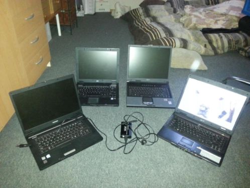 Partij van 4 werkende laptops 