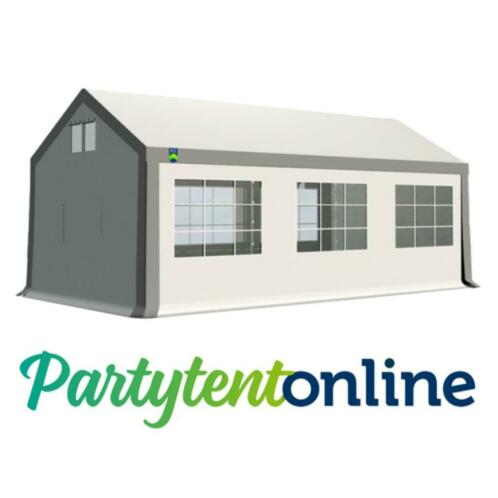 Partytent 4x6 m PE Wit-Grijs