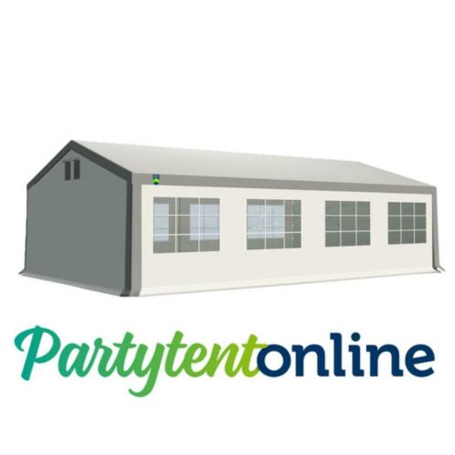 Partytent 5x8 m PVC Wit-Grijs