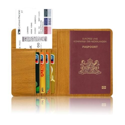 Paspoorthouder  Paspoorthoesje  Passport Wallet - Houtpatr