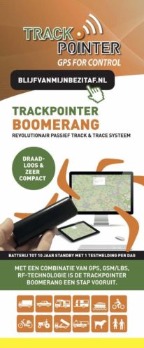 Passief Track amp Trace systeem Trackpointer Boomerang