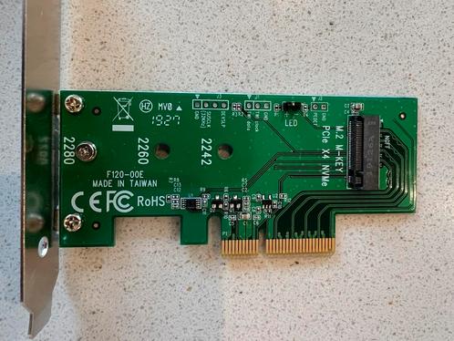 PCIe X4 NVMe Adapter kaart M.2